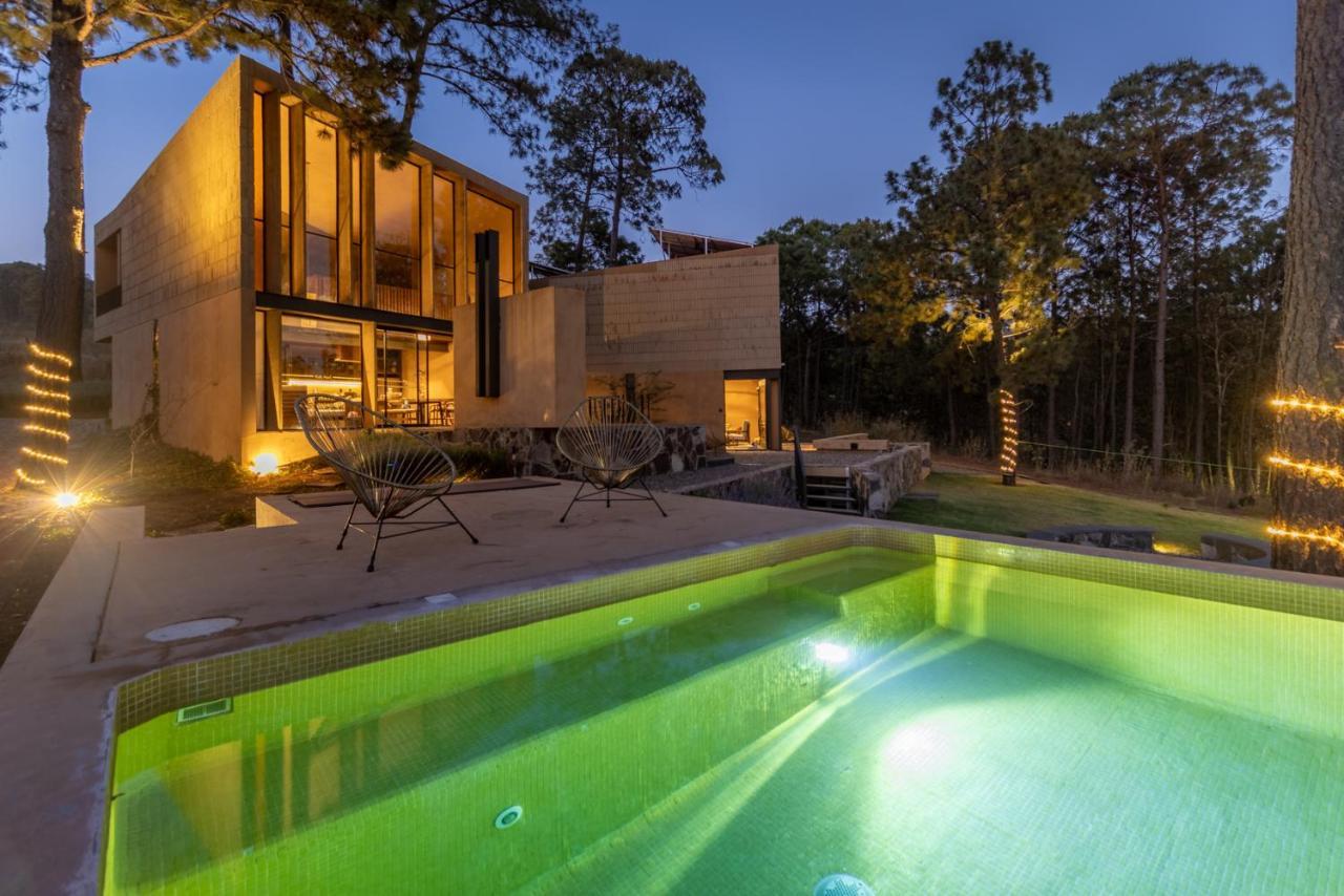Cabana Lujo Con Alberca Climatizada Vistas Al Bosque De Mazamitla Luaran gambar