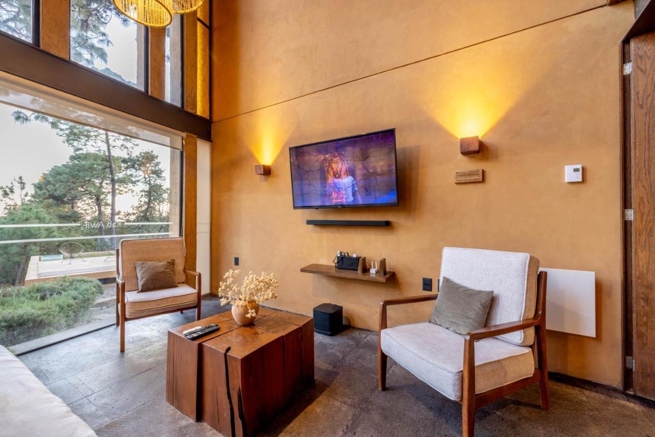 Cabana Lujo Con Alberca Climatizada Vistas Al Bosque De Mazamitla Luaran gambar