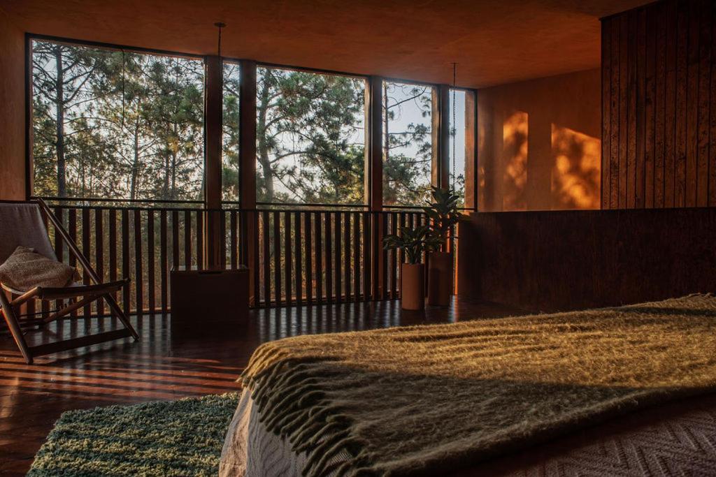 Cabana Lujo Con Alberca Climatizada Vistas Al Bosque De Mazamitla Luaran gambar